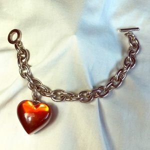 Silver toggle bracelet